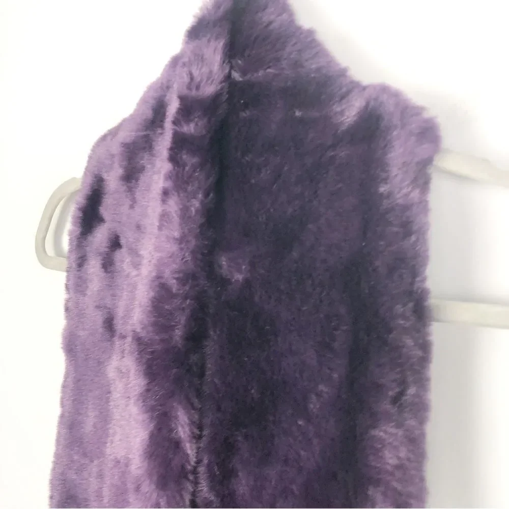INC | NEW Faux Fur Purple Scarf One Size